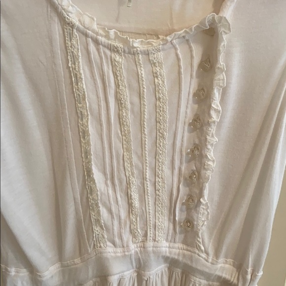 Anthropologie Ric Rac Ruffle White Tunic - Picture 2 of 4